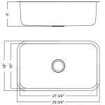 3018 Single Kitchen Sink specs